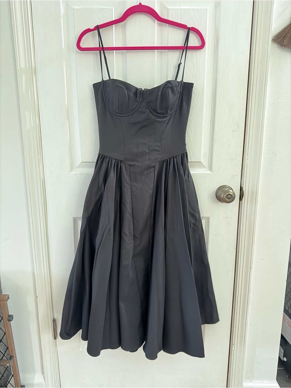 House of CB samaria Black Fit-and-Flare Midi Dress